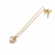 Pearl heart pendant necklace with crystal accents, gold-tone