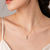 Pearl pendant necklace with crystal accent, gold-tone chain