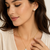 Pearl and crystal halo pendant necklace and stud earrings set