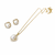 Pearl pendant necklace and stud earrings jewellery set