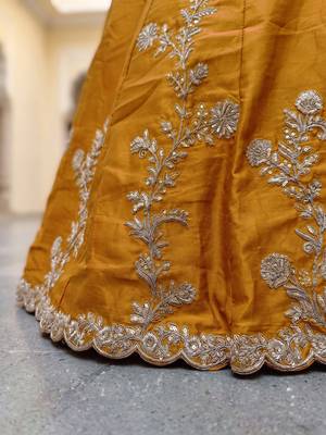 Yellow Thread & Sequins Emroidery  Silk blend Lehenga Choli With Dupatta 6