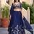 Blue Thread & Sequins Emroidery  Silk blend Lehenga Choli With Dupatta