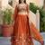 Orange Thread & Sequins Emroidery  Silk blend Lehenga Choli With Dupatta