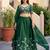Green Thread & Sequins Emroidery  Silk blend Lehenga Choli With Dupatta