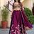 Wine Thread & Sequins Emroidery  Silk blend Lehenga Choli With Dupatta