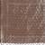 Brown floral print cotton silk blend saree with zari pallu