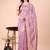 Lilac cotton silk blend saree with gold zari buti