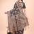 Black cotton silk blend saree with gold zari buti