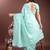Sea green cotton silk blend woven saree with zari work