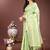 Light green cotton silk blend woven saree with zari work