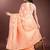 Peach cotton silk blend woven saree with zari work