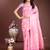 Pink cotton silk blend woven saree with zari work