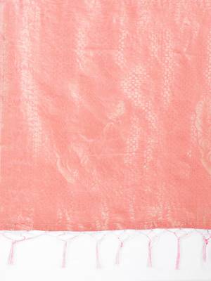 Gajri cotton silk blend woven saree with zari work 4