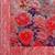 Dusty rose pink woven linen silk blend saree with floral print pallu
