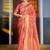Pink banarasi silk blend saree with rich gold zari floral weaving