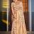 Cream banarasi silk blend saree with rich gold zari floral weaving