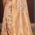 Cream banarasi silk blend saree with rich gold zari floral weaving