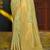 Light pistachio green banarasi silk blend saree with rich gold zari floral weaving