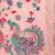 Light pink handwoven linen cotton blend saree with multicolor peacock motif pallu & zari border