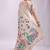 Off white handwoven linen cotton blend saree with multicolor peacock motif pallu & zari border