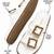 White buckle detail faux leather cloud comfort flats for women