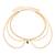 Cz & crystal studded gold plated  multi layer waist chain adjustable kamar bandh belly chain