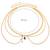 Cz & crystal studded gold plated  multi layer waist chain adjustable kamar bandh belly chain