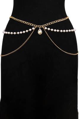 Beads layer gold plated body chain belly chain kamar bandh waist chain belt dress 3
