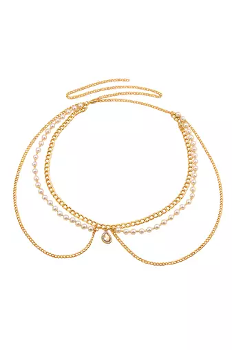 Beads layer gold plated body chain belly chain kamar bandh waist chain belt dress