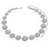 Silver plated cubic zirconia & crystals studded necklace earrings set jewellery for women