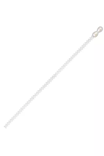 Cubic zirconia & pearl studded stylish belly chain kamar bandh waist belt