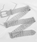 Silver tone dress waist belt kamar bandh belly belt western & stylish wear for women girl