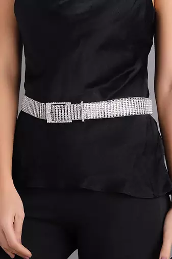 Silver tone dress waist belt kamar bandh belly belt western & stylish wear for women girl