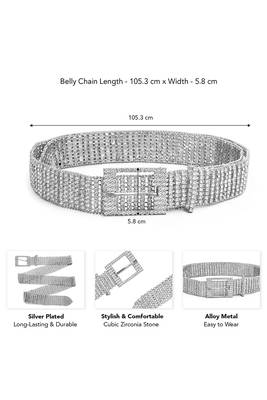 Silver tone dress waist belt kamar bandh belly belt western & stylish wear for women girl 3