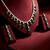 Green stylish necklace earrings set for women & girls | silver plated | cubic zirconia & crystals studded