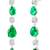 Green stylish necklace earrings set for women & girls | silver plated | cubic zirconia & crystals studded