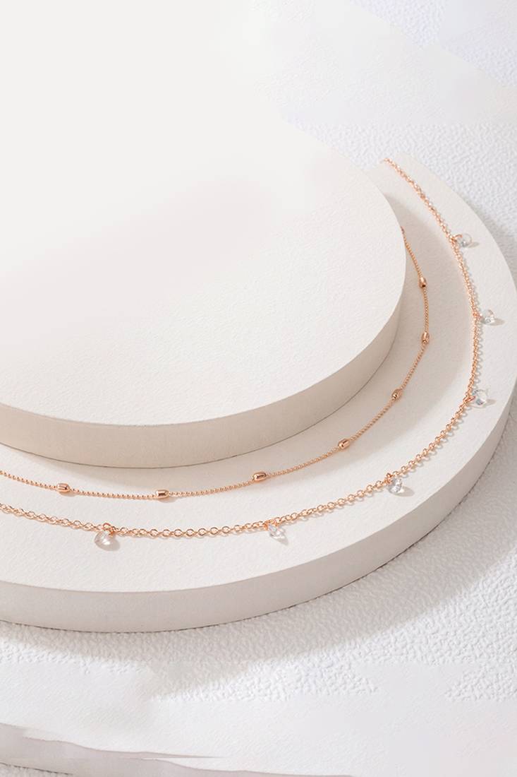 Gold plated crystal studded two layer kamarbandh belly chain wrist belt jewellery for women