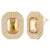 Champagne ethnic choker necklace earrings set for women & girls | gold plated | cubic zirconia crystals & beads studded