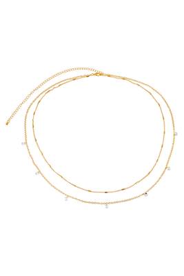 Gold plated crystal studded two layer kamarbandh belly chain wrist belt jewellery for women 5