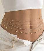 Multi layer gold plated waist belt stylish kamarband belly chain jewellery for women & girls
