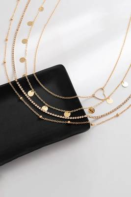 Multi layer gold plated waist belt stylish kamarband belly chain jewellery for women & girls 2