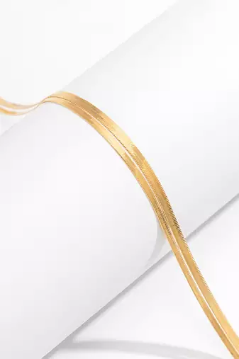 Double layer gold plated waist belly chain plain kamar bandh jewellery gift for women & girls