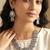 Gold plated multi crystal studded stylish hoop huggie earring jewellery for women