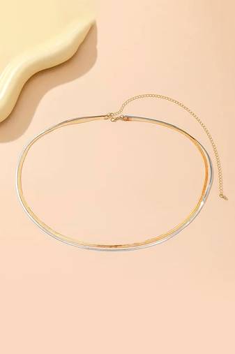 Double layer silver gold plated waist belly chain plain kamar bandh jewellery gift for women
