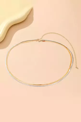Double layer silver gold plated waist belly chain plain kamar bandh jewellery gift for women