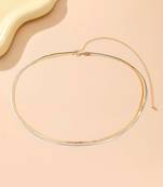 Double layer silver gold plated waist belly chain plain kamar bandh jewellery gift for women
