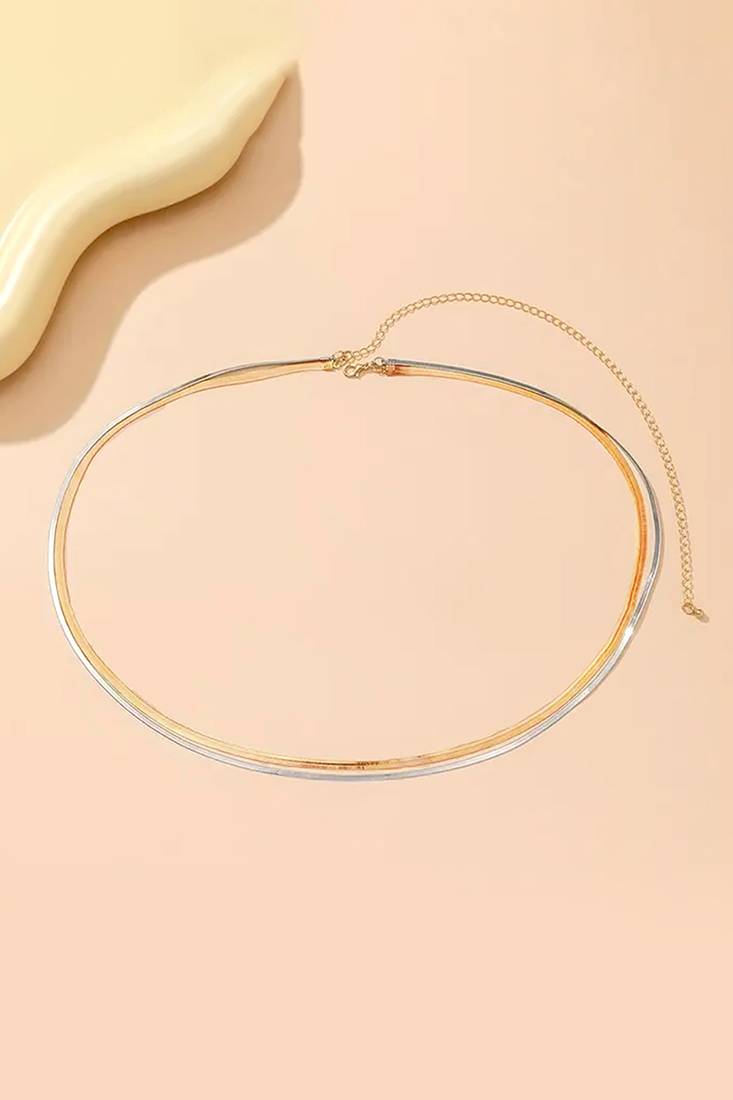 Double layer silver gold plated waist belly chain plain kamar bandh jewellery gift for women