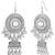 Gold plated multi crystal studded stylish hoop huggie earring jewellery for women