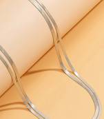 Double layer silver plated waist belly chain plain kamar bandh jewellery gift for women