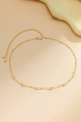 Gold plated double layer star style waist chain karmarbadhan belly chain jewellery gift & girl 1